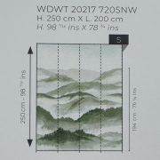 Panoramique intissé Echo des vallées vert canopée - 200X250cm - Wonderwalls 3 - Casadeco - WDWT202177205NW
