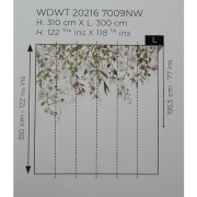 Panoramique intissé Orchidées en vol - 300X310cm - Wonderwalls 3 - Casadeco - WDWT202167009NW