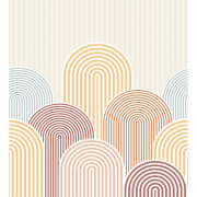 Panoramique intissé Arched Lines multicouleurs 250x280cm- Mix & Stripes - Caselio - MIP107824601