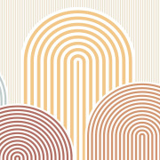Panoramique intissé Arched Lines multicouleurs 250x280cm- Mix & Stripes - Caselio - MIP107824601