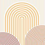 Panoramique intissé Arched Lines multicouleurs 250x250cm- Mix & Stripes - Caselio - MIP107824606