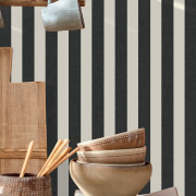 Papier peint vinyle sur intissé Bold Line noir - Mix & Stripes - Caselio - MIP107769001