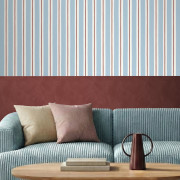 Papier peint vinyle sur intissé Painted lines bleu bordeaux - Mix & Stripes - Caselio - MIP107816074