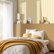 Papier peint vinyle sur intissé Painted lines jaune - Mix & Stripes - Caselio - MIP107812020