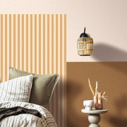 Papier peint vinyle sur intissé Bold Line rose orange - Mix & Stripes - Caselio - MIP107764028