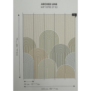 Panoramique intissé Arched Lines vert bleu 250x310cm- Mix & Stripes - Caselio - MIP107822702