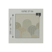 Panoramique intissé Arched Lines vert bleu 250x250cm- Mix & Stripes - Caselio - MIP107822706