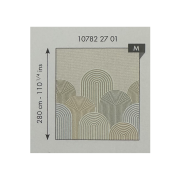 Panoramique intissé Arched Lines vert bleu 250x280cm- Mix & Stripes - Caselio - MIP107822701