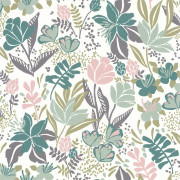 Papier peint vinyle sur intissé Ode rose vert - Poésie - Lutèce - 51253504