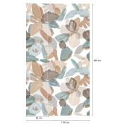 Panoramique vinyle sur intissé Idylle bleu beige- 159x280 cm - Poésie - Lutèce - 51252401