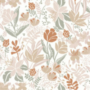 Papier peint vinyle sur intissé Ode terracotta beige - Poésie - Lutèce - 51253507