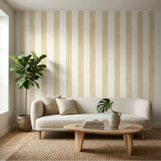 Papier peint vinyle sur intissé Rayure beige miel - Poésie - Lutèce - 51254017