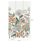 Panoramique vinyle sur intissé Flores rose - 159x280 cm - Poésie - Lutèce - 51252503