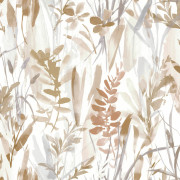 Papier peint vinyle sur intissé Lande fleurie terracotta beige - Poésie - Lutèce - 51253707