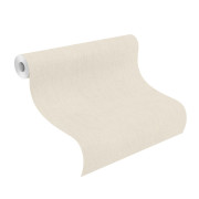 Papier peint vinyle sur intissé Uni Florentine crème - Florentine IV - Rasch - 484533