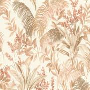 Papier peint vinyle sur intissé Fougères rose - Florentine IV - Rasch - 481921