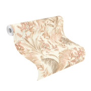 Papier peint vinyle sur intissé Fougères rose - Florentine IV - Rasch - 481921