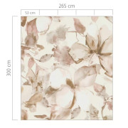 Panoramique vinyle sur intissé Magnolias sable - 265x300cm - Florentine IV - Rasch - 367560