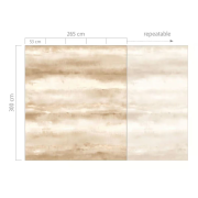 Panoramique vinyle sur intissé Dégradé uni sable - 265x300cm - Florentine IV - Rasch - 367713