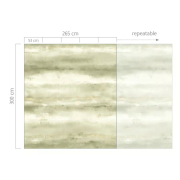 Panoramique vinyle sur intissé Dégradé uni vert - 265x300cm - Florentine IV - Rasch - 367591