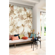 Panoramique vinyle sur intissé Magnolias sable - 265x300cm - Florentine IV - Rasch - 367560