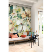 Panoramique vinyle sur intissé Magnolias vert - 265x300cm - Florentine IV - Rasch - 367553