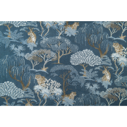 Rideau à œillets Negara bleu - 140x260cm - Linder - 1448-45-10213-375