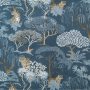 Rideau à œillets Negara bleu - 140x260cm - Linder - 1448-45-10213-375