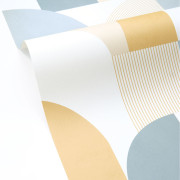 Papier peint vinyle sur intissé Sigma bleu jaune - Forma - Caselio - FOA107846020