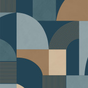 Papier peint vinyle sur intissé Sigma bleu camel - Forma - Caselio - FOA107846100