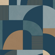 Papier peint vinyle sur intissé Sigma bleu camel - Forma - Caselio - FOA107846100