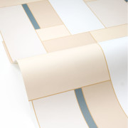 Papier peint vinyle sur intissé Ortho beige jaune bleu - Forma - Caselio - FOA107851060