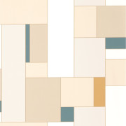 Papier peint vinyle sur intissé Ortho beige jaune bleu - Forma - Caselio - FOA107851060