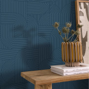 Papier peint vinyle sur intissé Interlace bleu - Forma - Caselio - FOA107876001