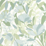 Papier peint vinyle sur intissé Florea bleu ciel vert - Solstice - Caselio - SSC107966743