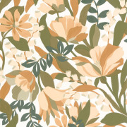 Papier peint vinyle sur intissé Florea olive orange - Solstice - Caselio - SSC107967313