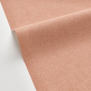 Papier peint vinyle sur intissé Linen uni orange rouille - Solstice - Caselio - SSC68523914
