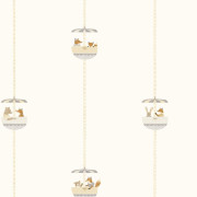 Papier peint intissé Vintage Ferris Wheel Naturel - Once Upon A Time 3 - Casadeco - OUTT202831919