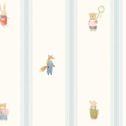 Papier peint intissé Little friends bleu doux - Once Upon A Time 3 - Casadeco - OUTT202867337