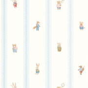Papier peint intissé Little friends bleu doux - Once Upon A Time 3 - Casadeco - OUTT202867337