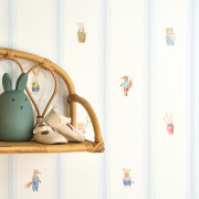 Papier peint intissé Little friends bleu doux - Once Upon A Time 3 - Casadeco - OUTT202867337