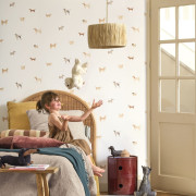 Papier peint intissé Lovely dogs naturel - Once Upon A Time 3 - Casadeco - OUTT202871515