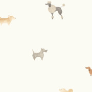 Papier peint intissé Lovely dogs naturel - Once Upon A Time 3 - Casadeco - OUTT202871515