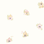 Papier peint intissé Home Sweet Home rose blush - Once Upon A Time 3 - Casadeco - OUTT202894224