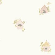 Papier peint intissé Home Sweet Home rose blush - Once Upon A Time 3 - Casadeco - OUTT202894224