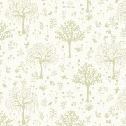 Papier peint intissé Poetic Garden vert amande - Once Upon A Time 3 - Casadeco - OUTT202907202