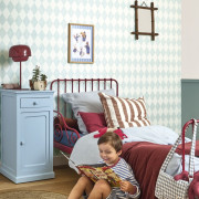 Papier peint intissé Carnival day bleu doux - Once Upon A Time 3 - Casadeco - OUTT202946303