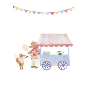 Affiche Cotton Candy Stand multicolore - 30x40 cm - Once Upon A Time 3 - Casadeco - OUTT203043302