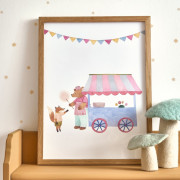 Affiche Cotton Candy Stand multicolore - 30x40 cm - Once Upon A Time 3 - Casadeco - OUTT203043302