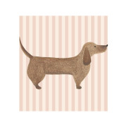Affiche Cute Dachshund rose blush - 30x40 cm - Once Upon A Time 3 - Casadeco - OUTT203094702
